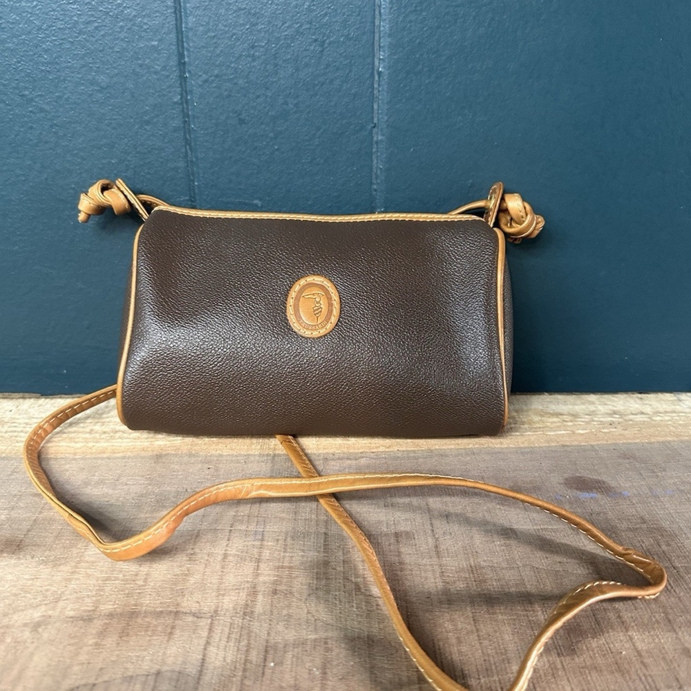 Vintage Trussardi Mini Leather Crossbody Bag Made in Italy Authentic